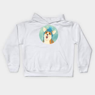 Winter Corgi Kids Hoodie